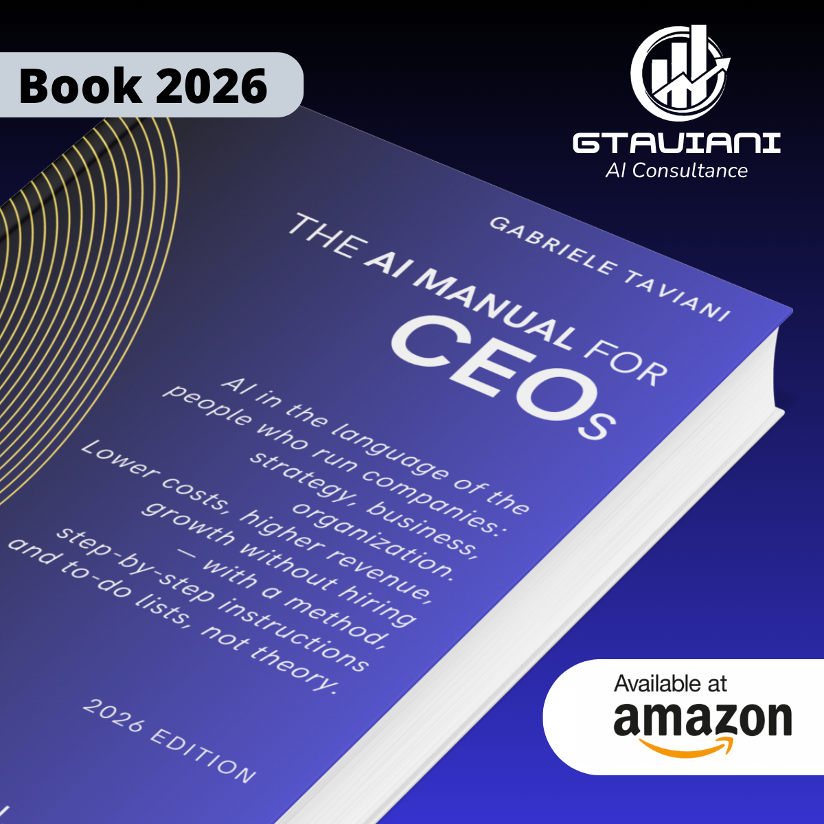 Cover of The AI Manual for CEOs, 2026 Edition, by Gabriele Taviani